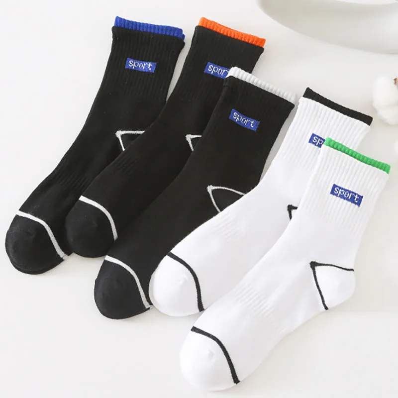

striped skateboard hip hop couple socks women men calcetines meias harajuku chaussettes skarpetki slouch cotton sock white black