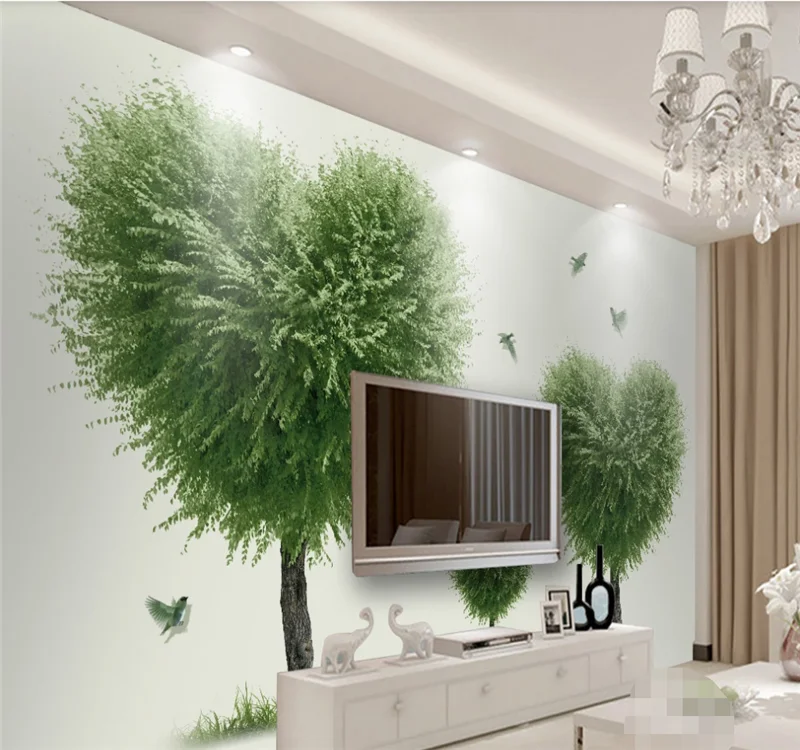 Индивидуальные большие Настенные обои для детской комнаты в форме сердца