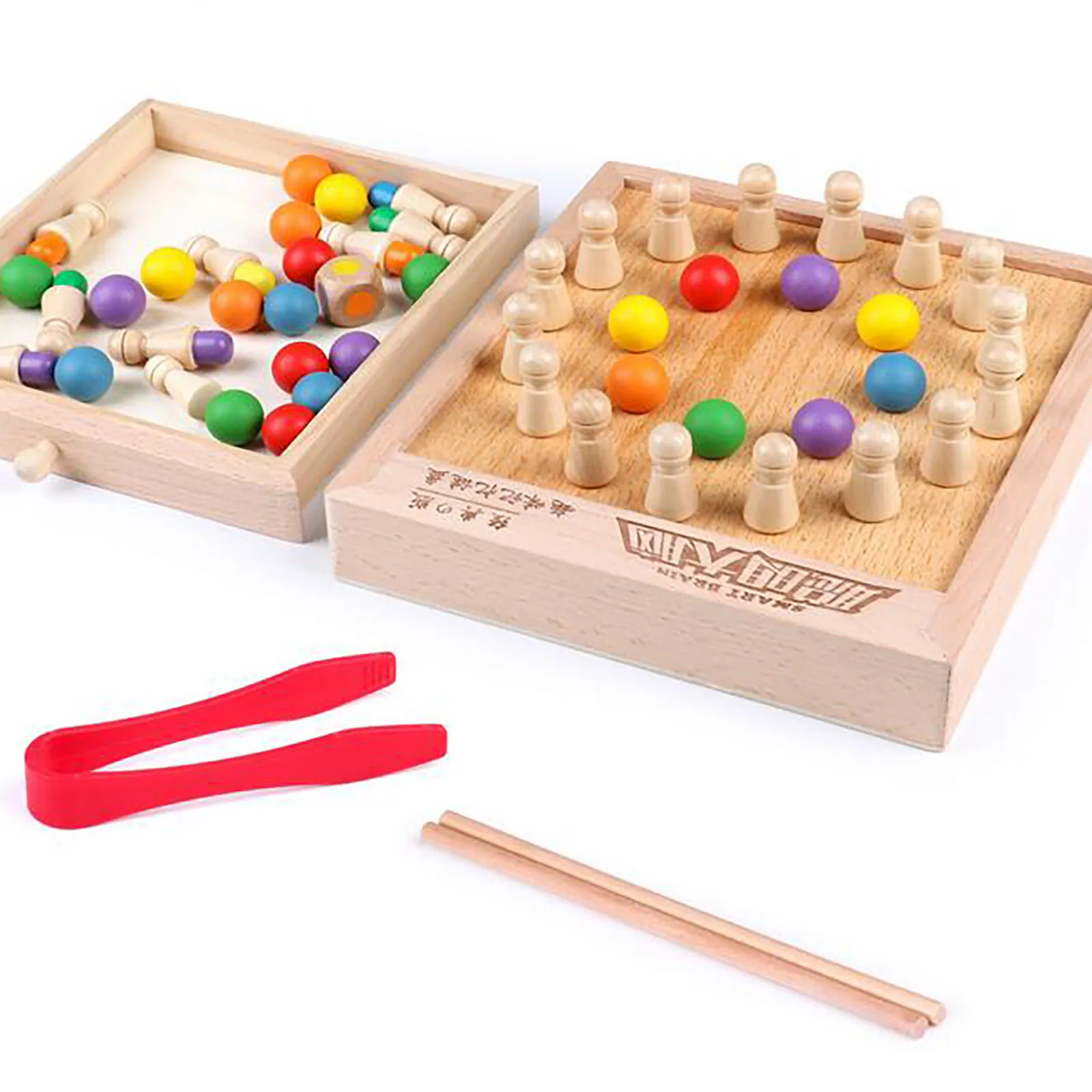 

Montessori Toys Diy Elimination Bead Clip Bead Two-in-one Memory Chess Clip Bead Game Drawer Type Use Chopsticks Wooden Early