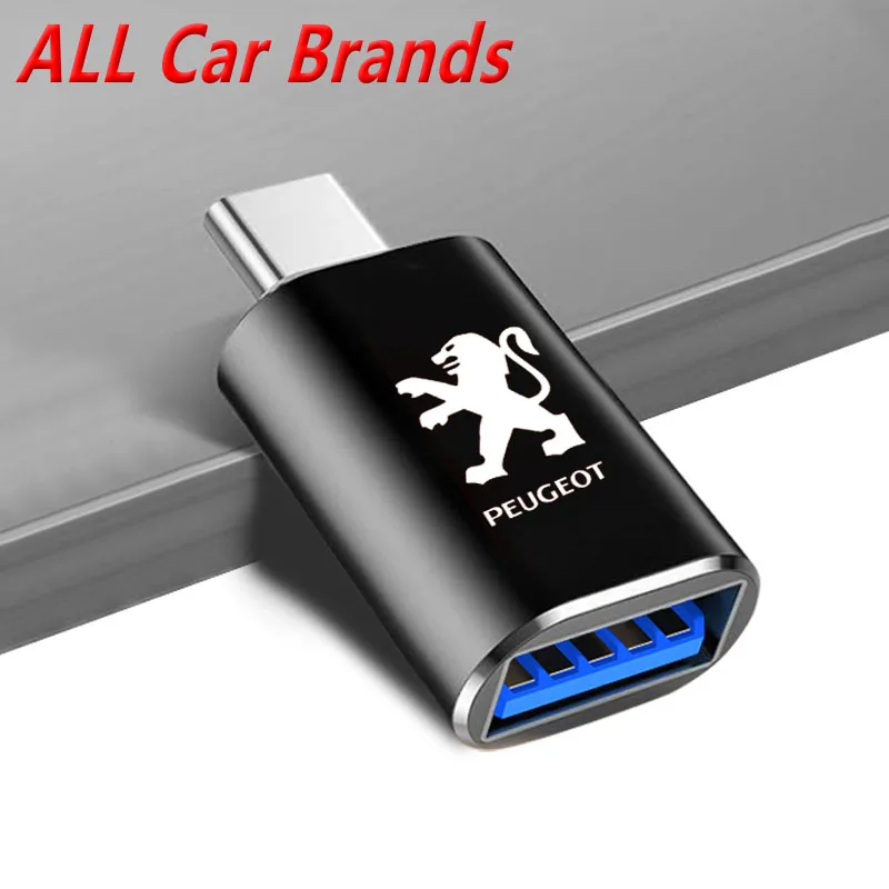 

1pcs Car USB Type-C Converter Adapter For Peugeots 206 307 301 207 407 3008 308 406 107 108 208 408 508 607 807 2008 4008 5008