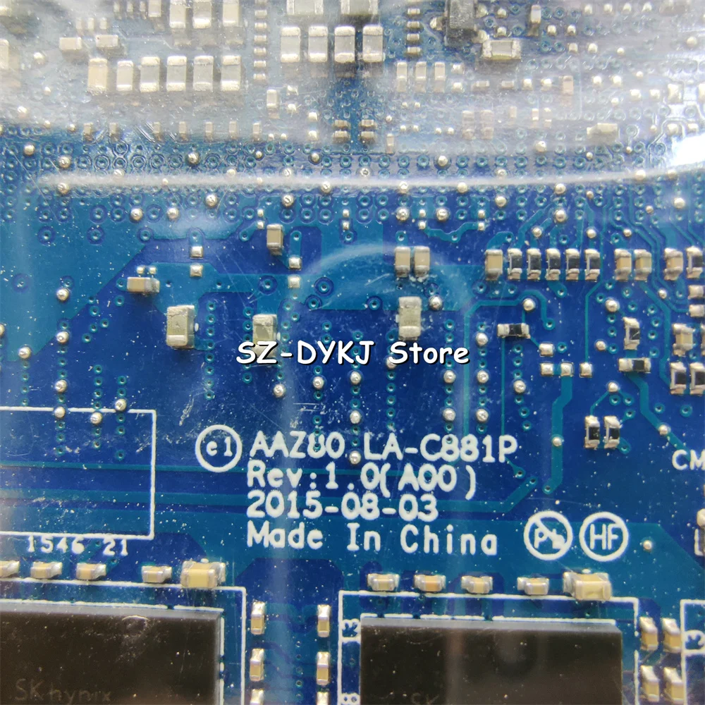 for dell p54g xps 13 9350 laptop motherboard aaz80 la c881p cn 0v33hm 0v33hm v33hm with i7 6500 cpu 8gb ram mainboard free global shipping