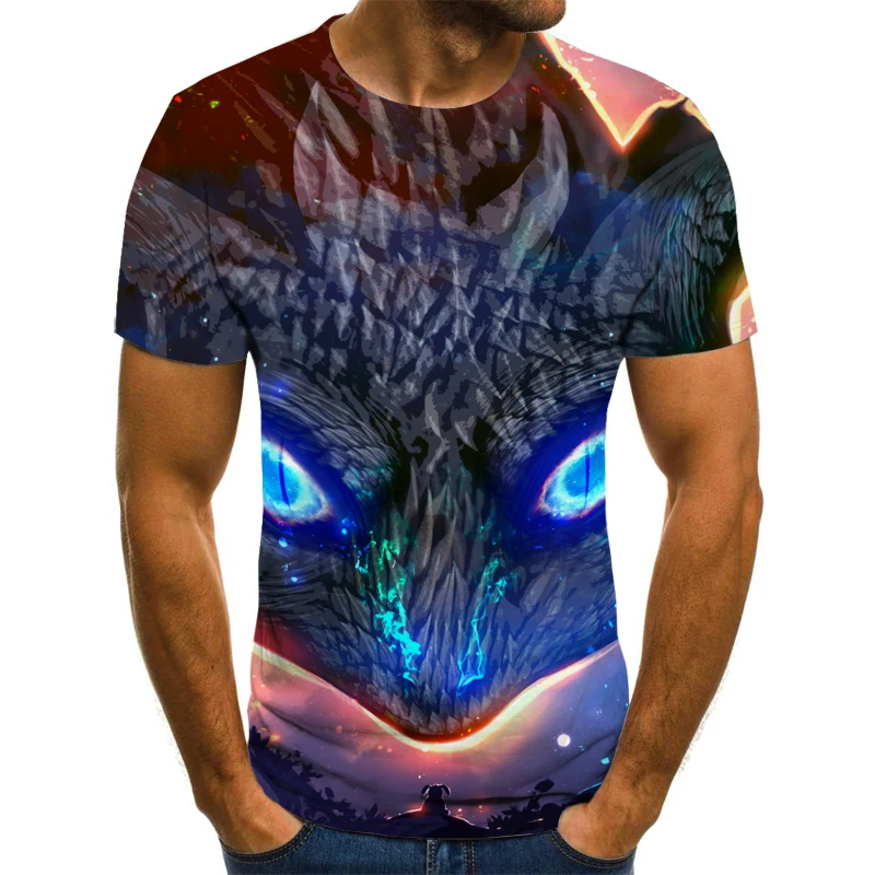 

Summer fashion round neck men's T-shirt 3D Chinese and foreign dragon printing casual T-shirt Asian Size S-6XL Men's Top T-shirt