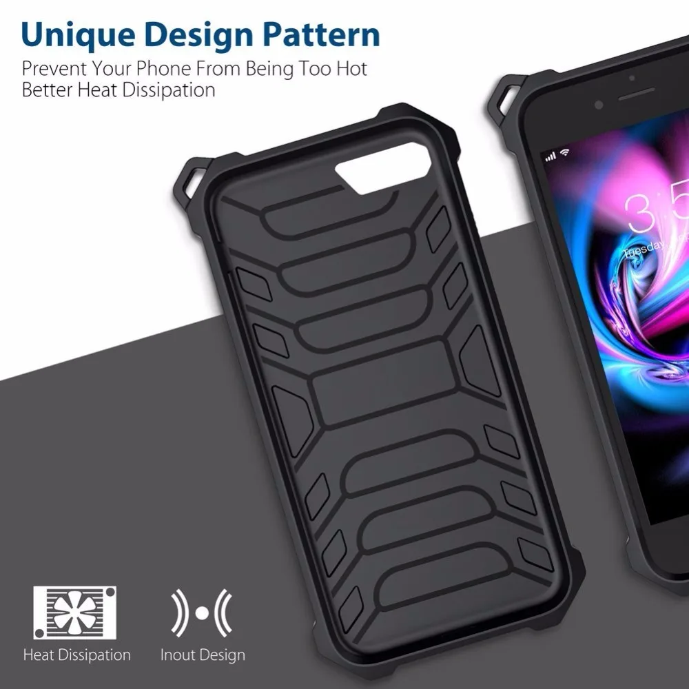 Luxury Dual Layer Rugged Armor Phone Case For Iphone X XS 8 7 6 S 6S Plus 10 Heavy Duty Shockproof Anti-Scratch Protective Cover |