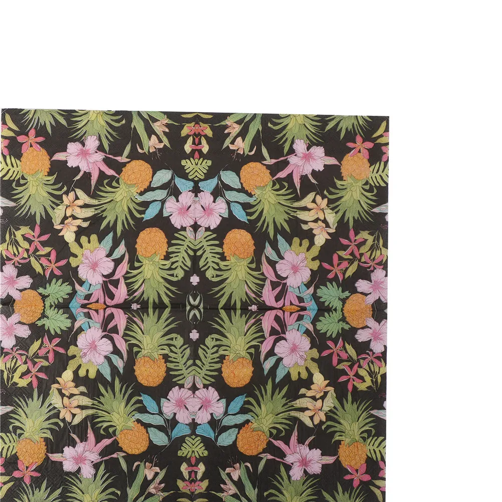 

20pcs/pack/lot DIY Pineapple Paper Napkins Print Beverage Butterfly Festive & Party Tissue Decoupage Decors 33*33cm