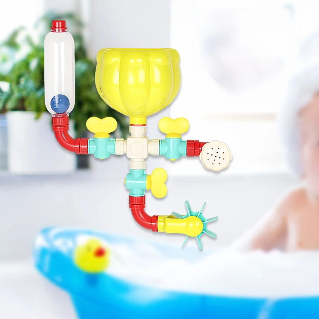 Suction Cup Baby Bathtub Bathing DIY Pipe and Flow Shower Squirter Spray Water Time for Toddlers Kids | Игрушки и хобби