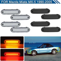 4pcs amberred led side marker light for mazda miata mx 5 1990 2005 front rear reflector warning light