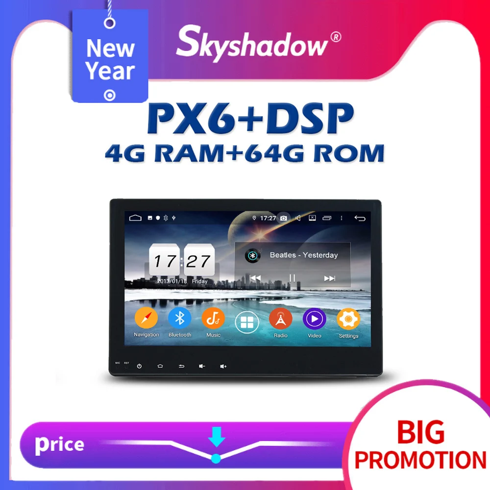PX6 автомобильный DVD плеер DSP IPS 10.0.1 &quotAndroid 10 0 4G + 64G Wifi Радио RDS GPS Google map Bluetooth 5 для Toyota