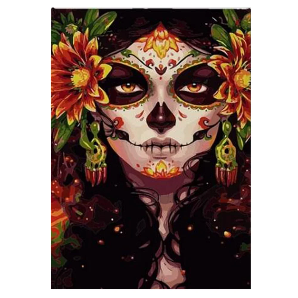 

Day Of The Dead DIY Diamond Painting by drill Dead Round Full Drill Mosaic Embroidery dead day Cross Stitch supplier