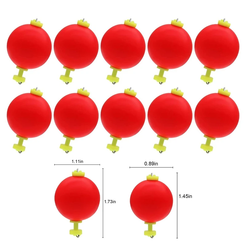 

10 Pieces Fishing Bobbers Snap on Floats Unweighted Fishing Floats for Fishing Tackle Accessories Fishing Supplies