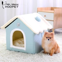 hoopet cat house small pet bed puppy nest rabbit cave cat bed washable foldable bed for cat small dog guinea pig