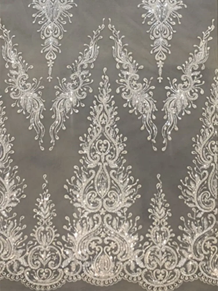 Белое свадебное платье с Европейским рисунком вышивка жемчужинами и блестками