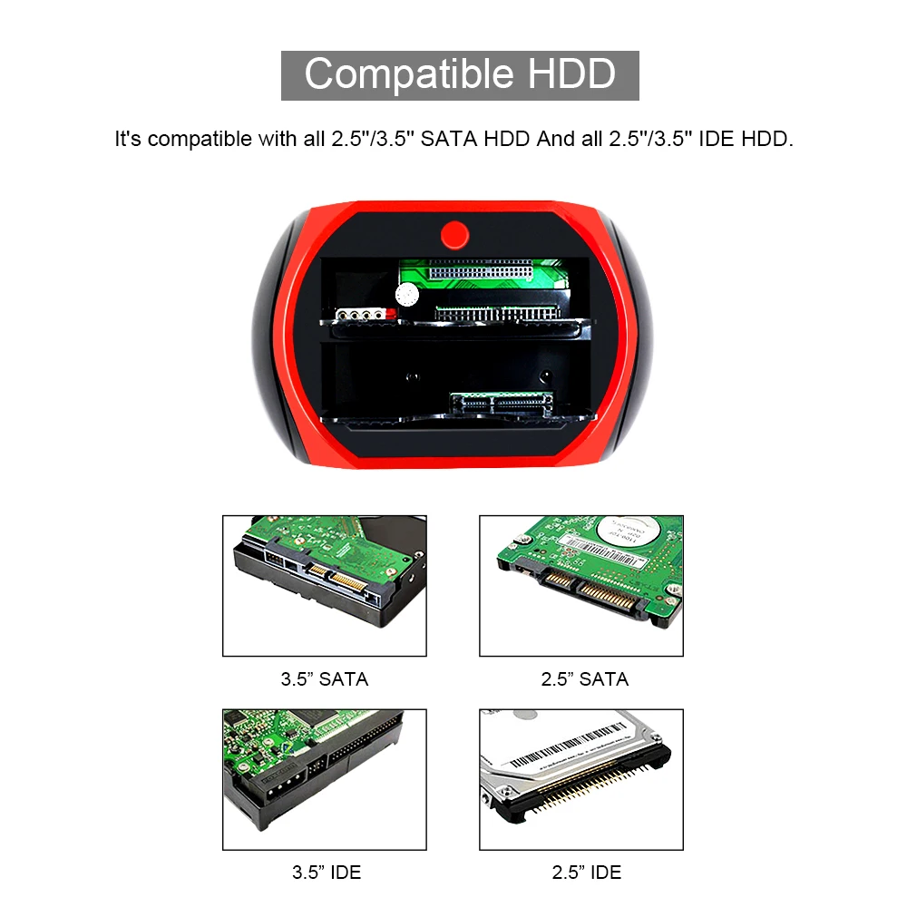 CHIPAL все в 1 HDD док-станция USB 2 0 5 &quot3 5" IDE SATA внешний Чехол Коробка Корпус жесткого