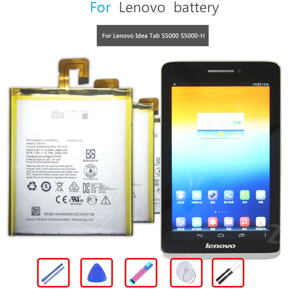 

New L13D1P31 Battery For Lenovo Pad A3500 S5000 S5000-H tab3 7 TB3 710i 710F tab 2 A7 A7-30 A7-10F A7-20F