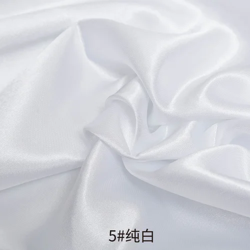 5 pure white... Атласная ткань высокого класса, атласная ткань для платья, имитация шелковой ткани, Подарочная коробка, подкладка, ткань из сатина, одноцветная ткань - Цвет: 5 pure white...