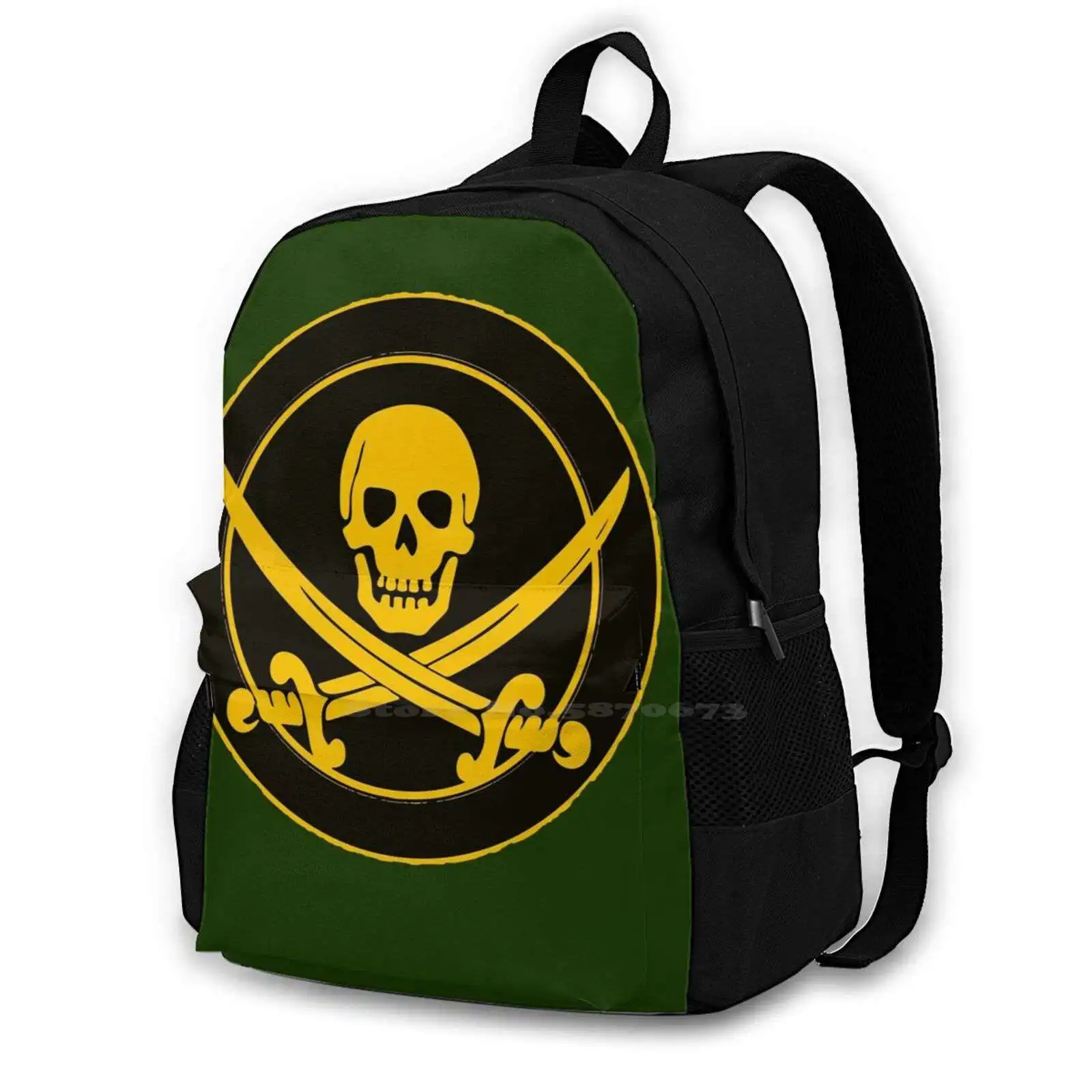

Quarantine Warning - Jolly Rodger -- Airsoft Loadout Pirate Player Design Travel Laptop Bagpack Fashion Bags Airsoft Callsign