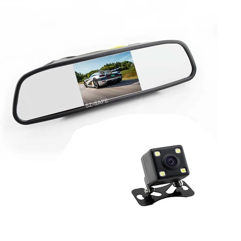 

4.3inch Car Rearview Mirror Monitor Auto Parking System with LED Night Vision Backup Reverse Camera
