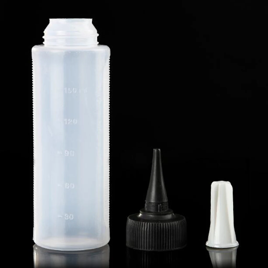 3pcs 150ml Empty Plastic Salon Hair Color Measuring Tinting Applicator Bottle Washing Cleaning Refillable Squeeze | Красота и