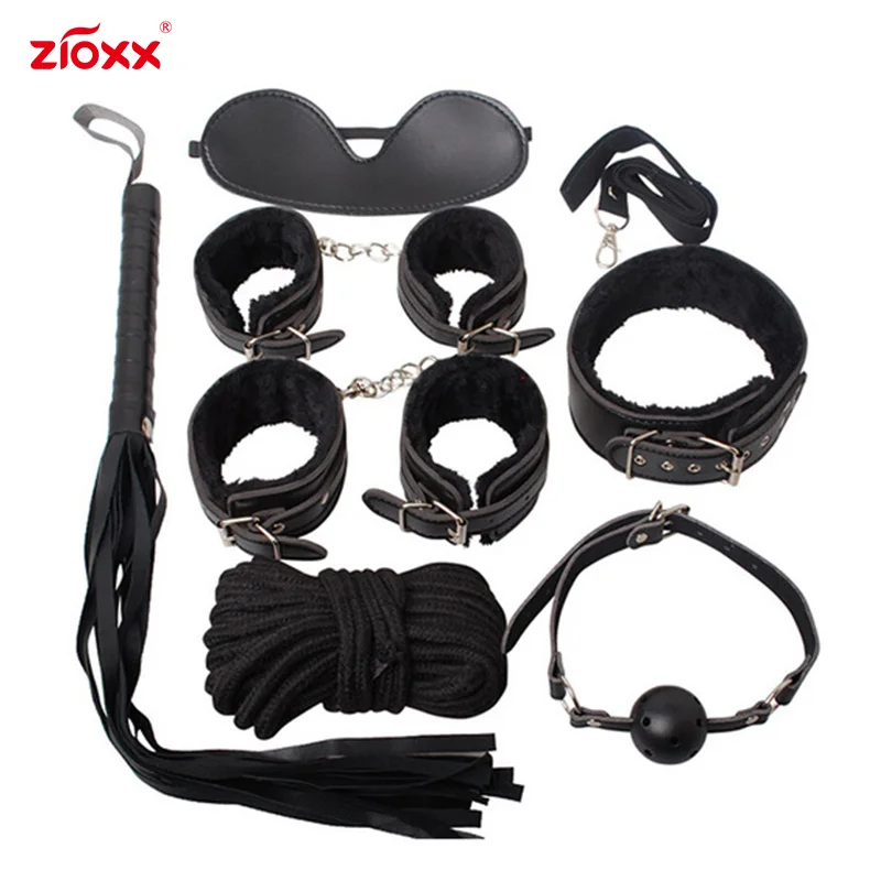 Женский БДСМ кожаный бондаж набор ограничителей игрушки для взрослых игры