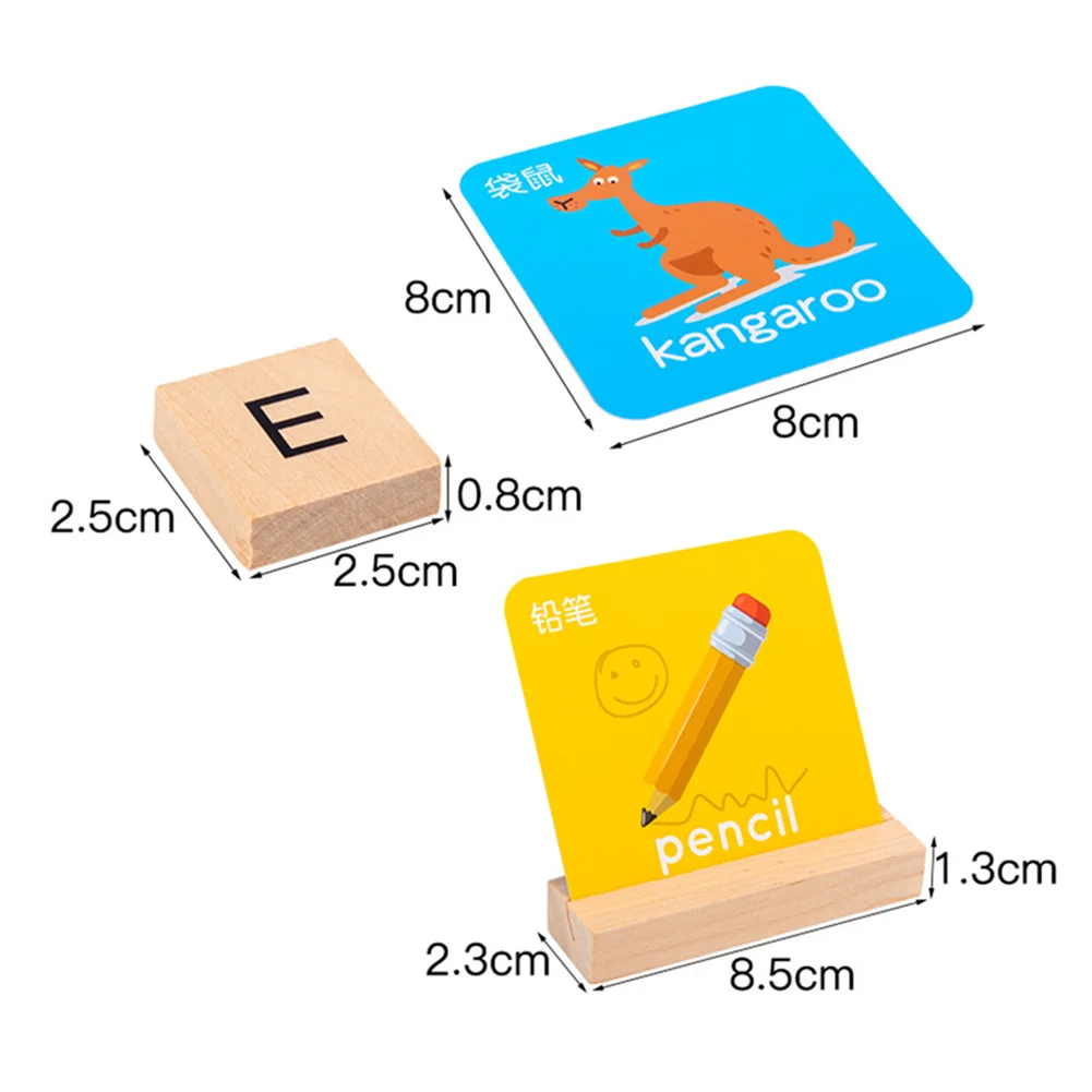 

See Spell Learning Toy Wooden Alphabet Words Cards Matching Puzzles Education kids educational toys for children gift