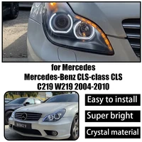 led angel eye kit halo ring drl day light for mercedes mercedes benz cls class cls c219 w219 2004 2010crystal angel eyes