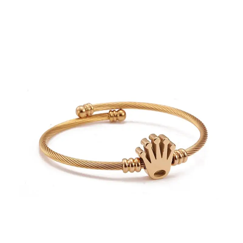 Браслеты из нержавеющей стали с подвеской в виде короны для мужчин и женщин |