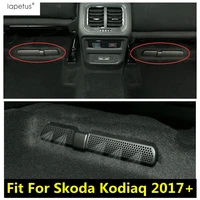lapetus accessories fit for skoda kodiaq 2017 2022 seat under below air conditioning ac outlet vent dust plug cover trim