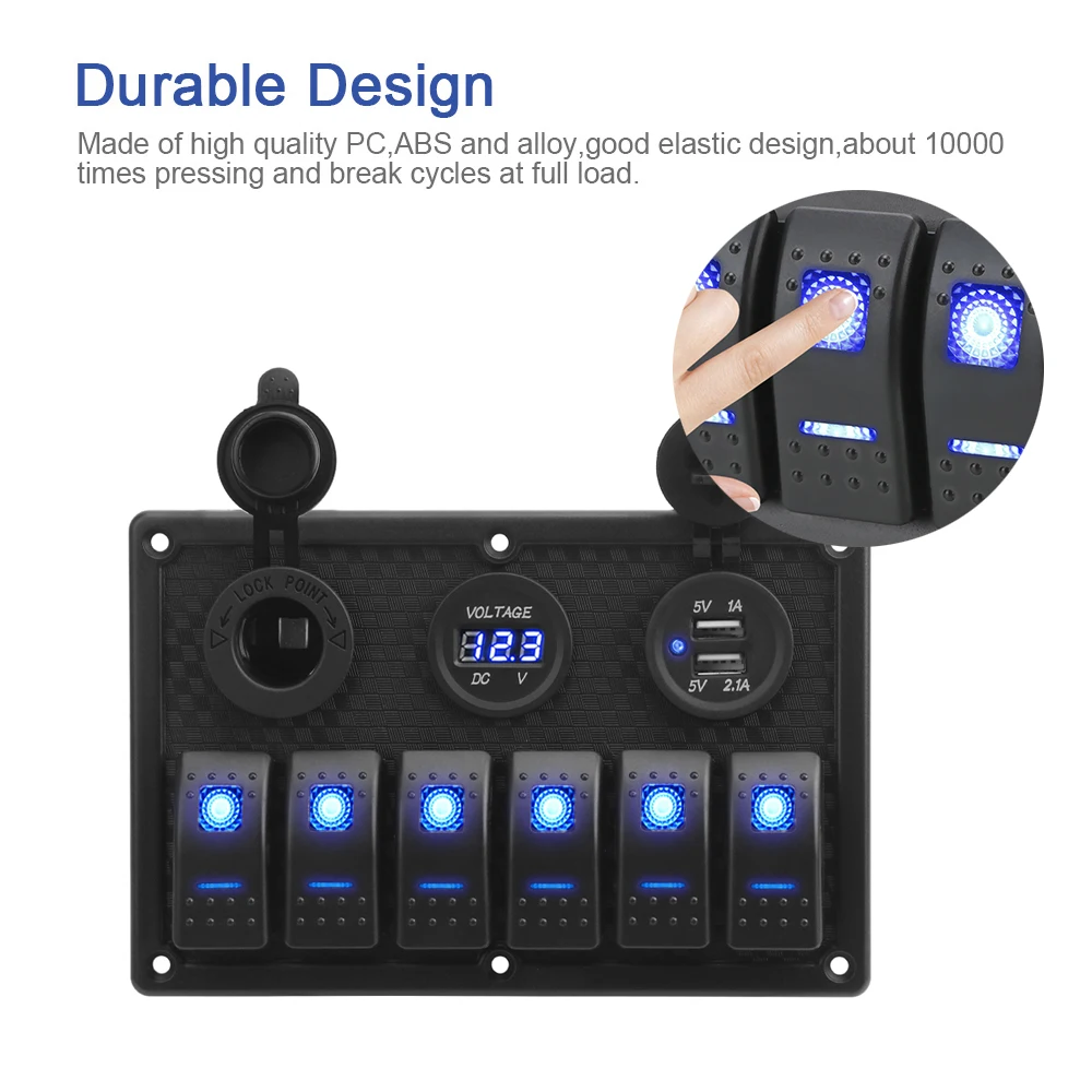 6 кнопочный светодиодный переключатель адаптер зарядного устройства светильник
