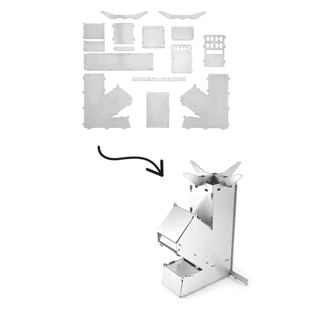 Легкая складная деревянная плита горелка из нержавеющей стали для кемпинга и