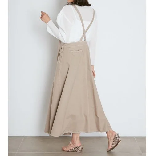 

Ladies 2021 Spring Summer Simple Style Sling Strap Denim Mid-length Dress