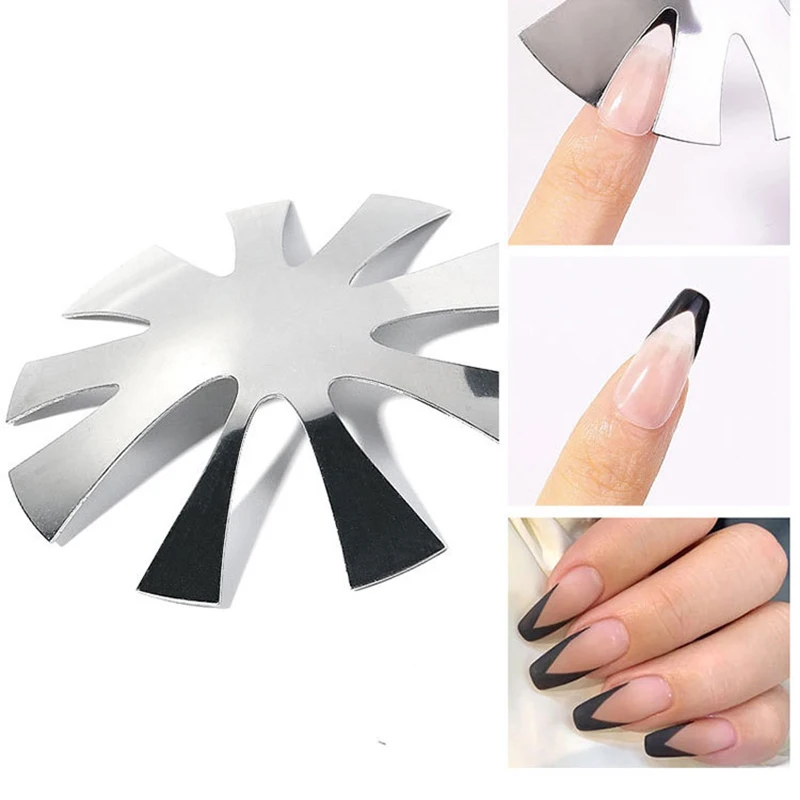 

2pcs Nail Cutter Plate French Manicure Nail Art Making Clipper Plate Module BUTT666