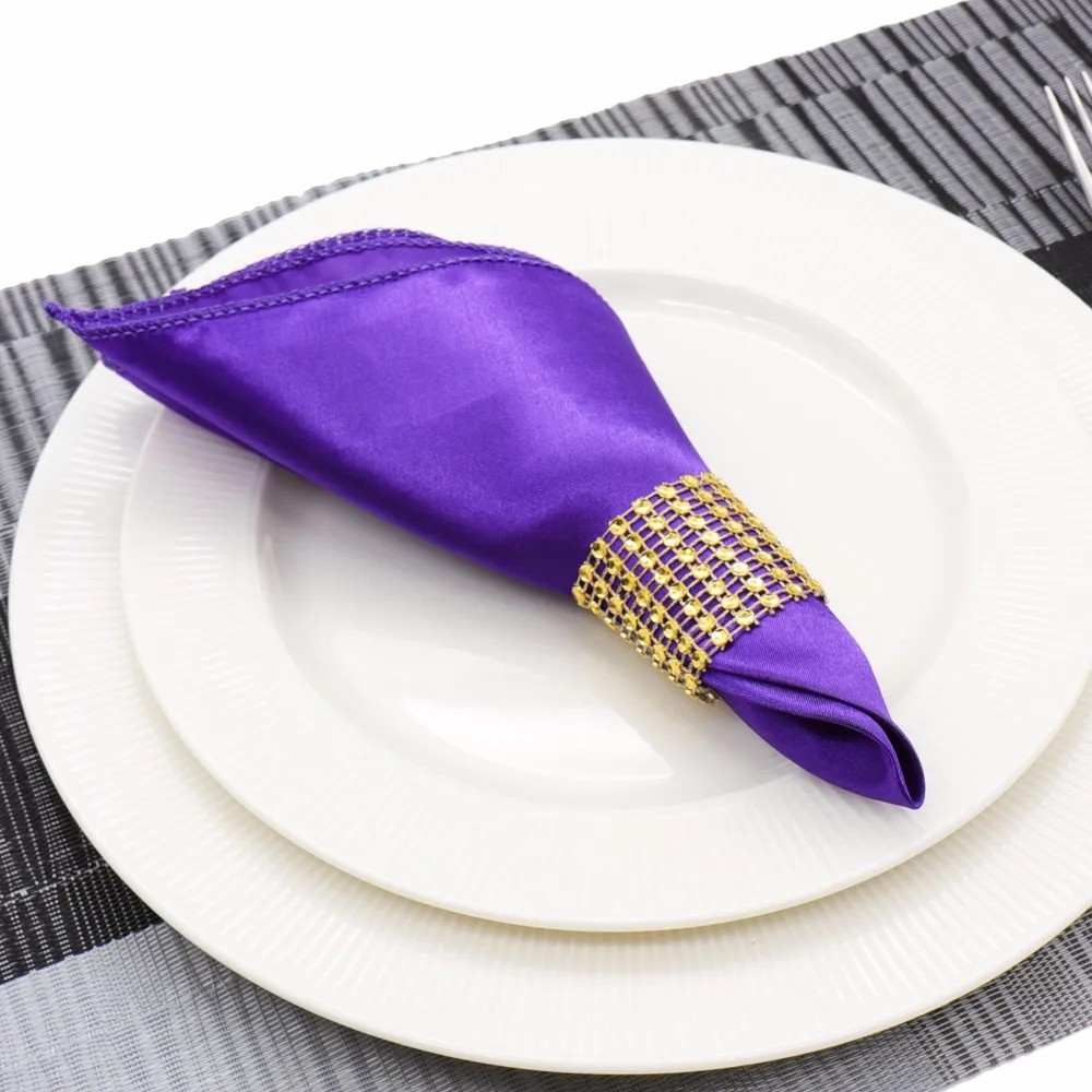 

10pcs 30x30cm Square Satin table Napkins Handkerchief For Weddings,Party, Events, Hotels And Restaurants Decorations supplies