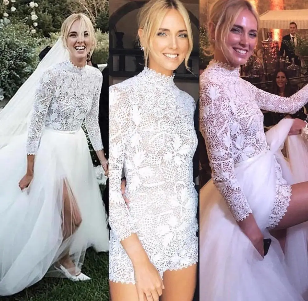 Boho белое кружевное свадебное платье пляжный костюм с длинным рукавом невеста со