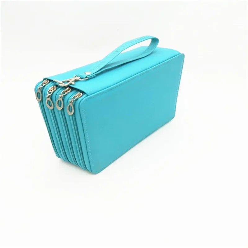 

184 Slots Colored Pencil Case Large Capacity Soft and PU Leather Pencil Holder Organizer with Carrying Handle Gift