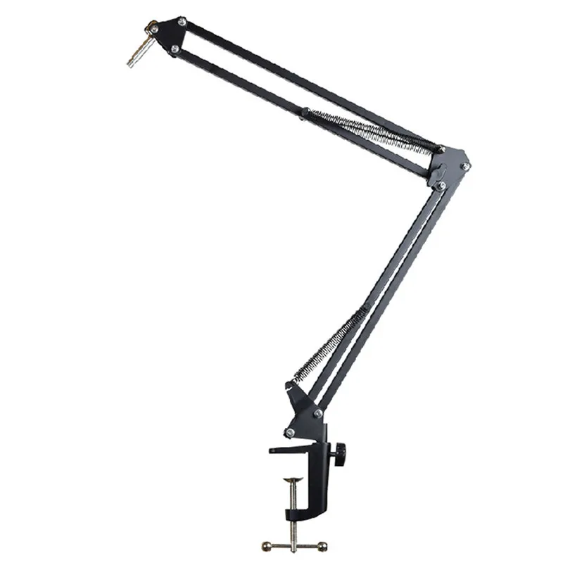 

Extendable Recording Microphone Holder Suspension Boom Scissor Arm Stand Holder with Mic Clip Table Mounting Clamp