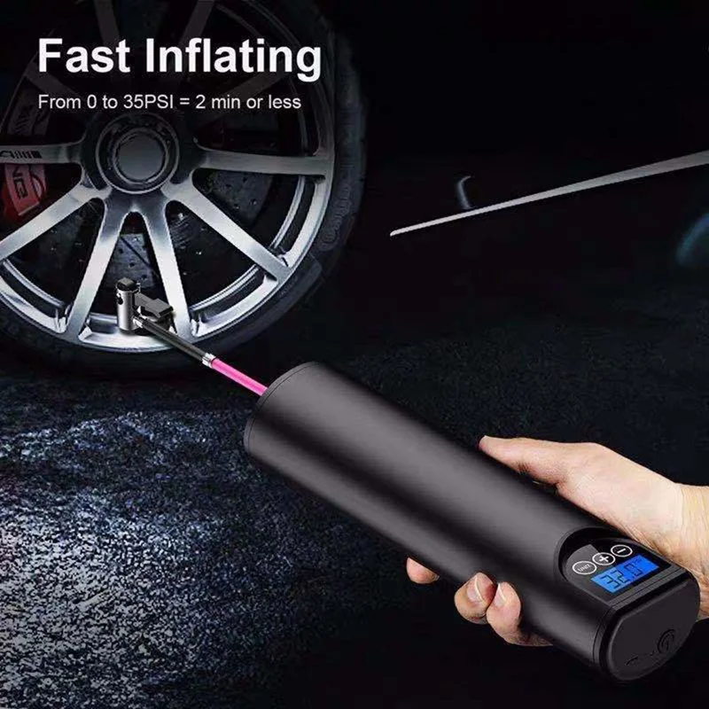 Precio Compresor De Aire Portátil Mini Inflador De Neumáticos, Bomba Inflable Para Coche Inalámbrico, Recargable, Digital, LCD, Inflador De Neumáticos Eléctrico, 12V
