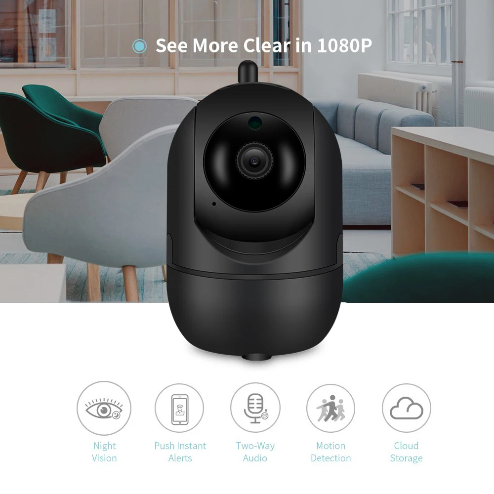 Беспроводная ip-камера 1080P интеллектуальная человеческая с автоматическим