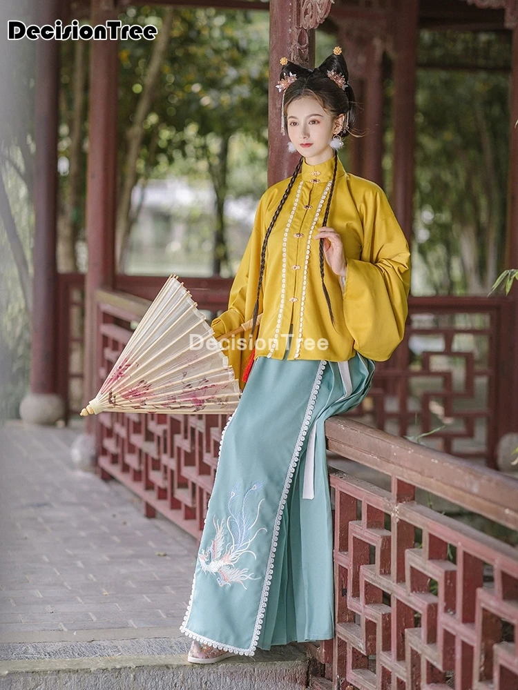 

2021 traditional chinese clothing women hanfu fairy dress ancient ming dynasty princess national stage dance festival outfit