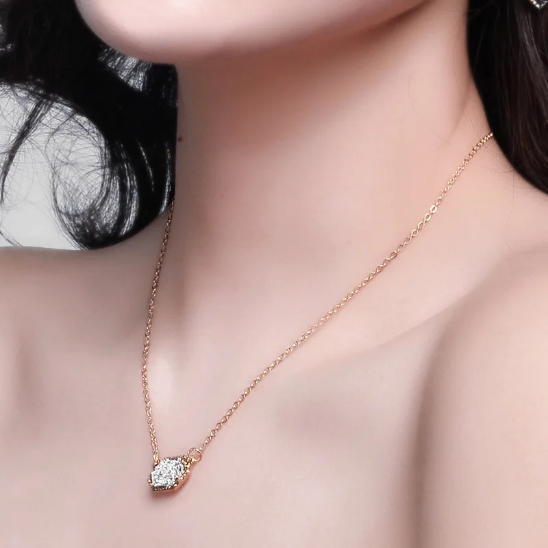 Jingzeyi модные новые ожерелья из натурального кварца нестандартного золотого цвета