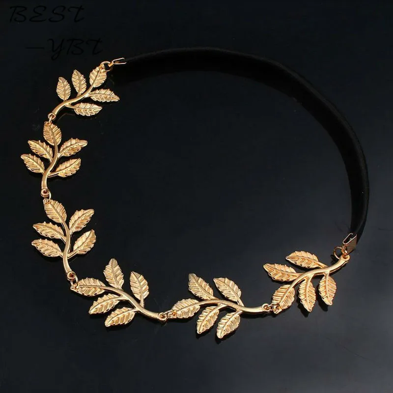 Модные романтичные ленты для волос из золотого сплава женщин эластичные