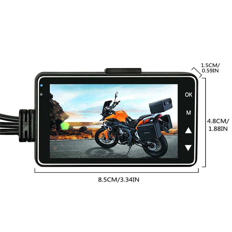 

1080P Night Vision Motorcycle DVR Dash Cam Camera Realtime Surveillance Fotografica Moto Dashcam Wide Angle Camera