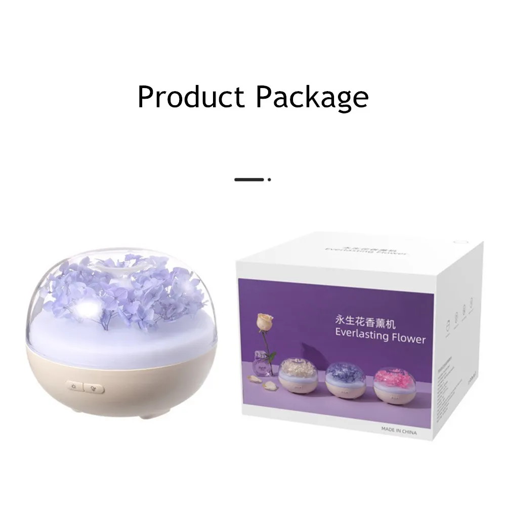 

180ml Flower Aroma Diffuser For Home USB Humidifier Ultrasonic Auto Air Freshener with Night Lamps Mini Office Air Purifier