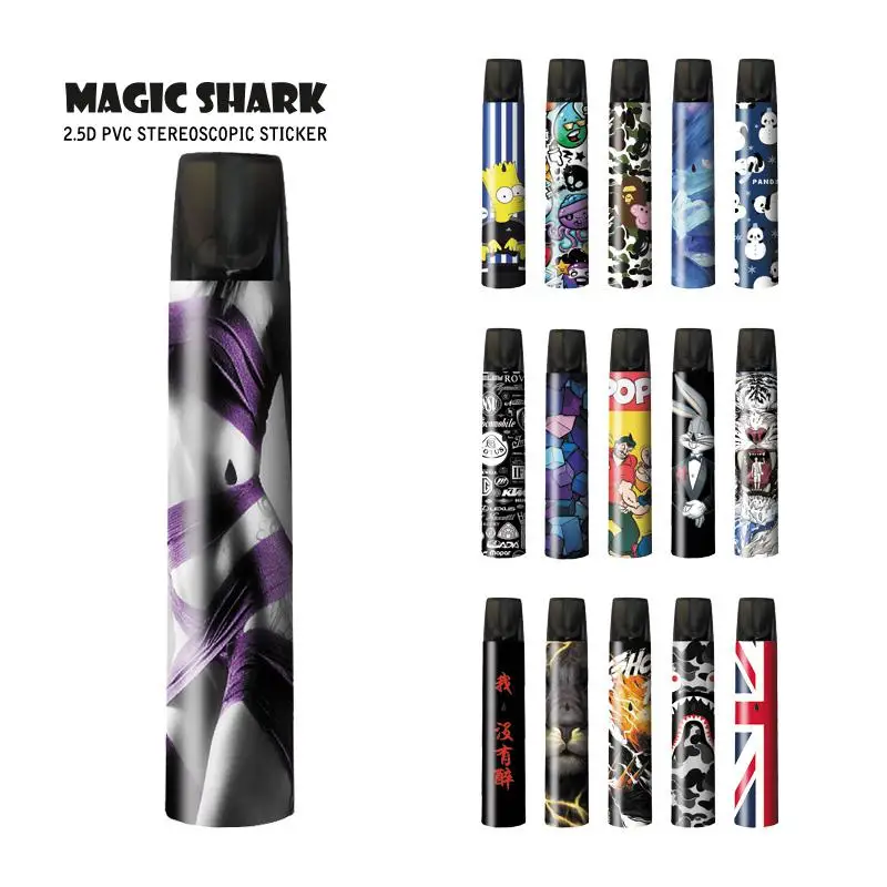 Ультратонкая ПВХ наклейка для вейпа Magic Shark Miltary с флагом Великобритании тигром
