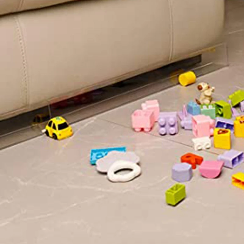 

Toy Blockers for Furniture, Clear Blocking Board Under Furniture, Pet Baffle Board, Strong Adhesive Baffle (8 Pack)
