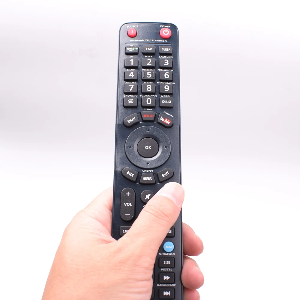 Универсальный пульт ДУ для ЖК-LED телевизоров SHARP PHILIPS HAIER HITACHI SANYO TCL KONKA PANASONIC GRUNDIG VESTEL ALL on.