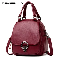 fashion pu leather women backpack high quality multifunction backpack mochil casual school backpack for teenager girl sac a dos