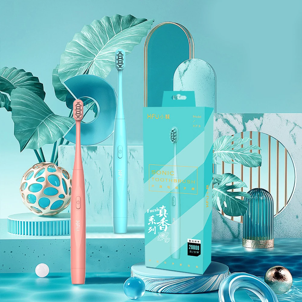 

SEAGO XF3 Sonic Electric Toothbrush USB Charger Rechargeable Tooth Brushes Head Set Soft-bristle Deep Cleaning