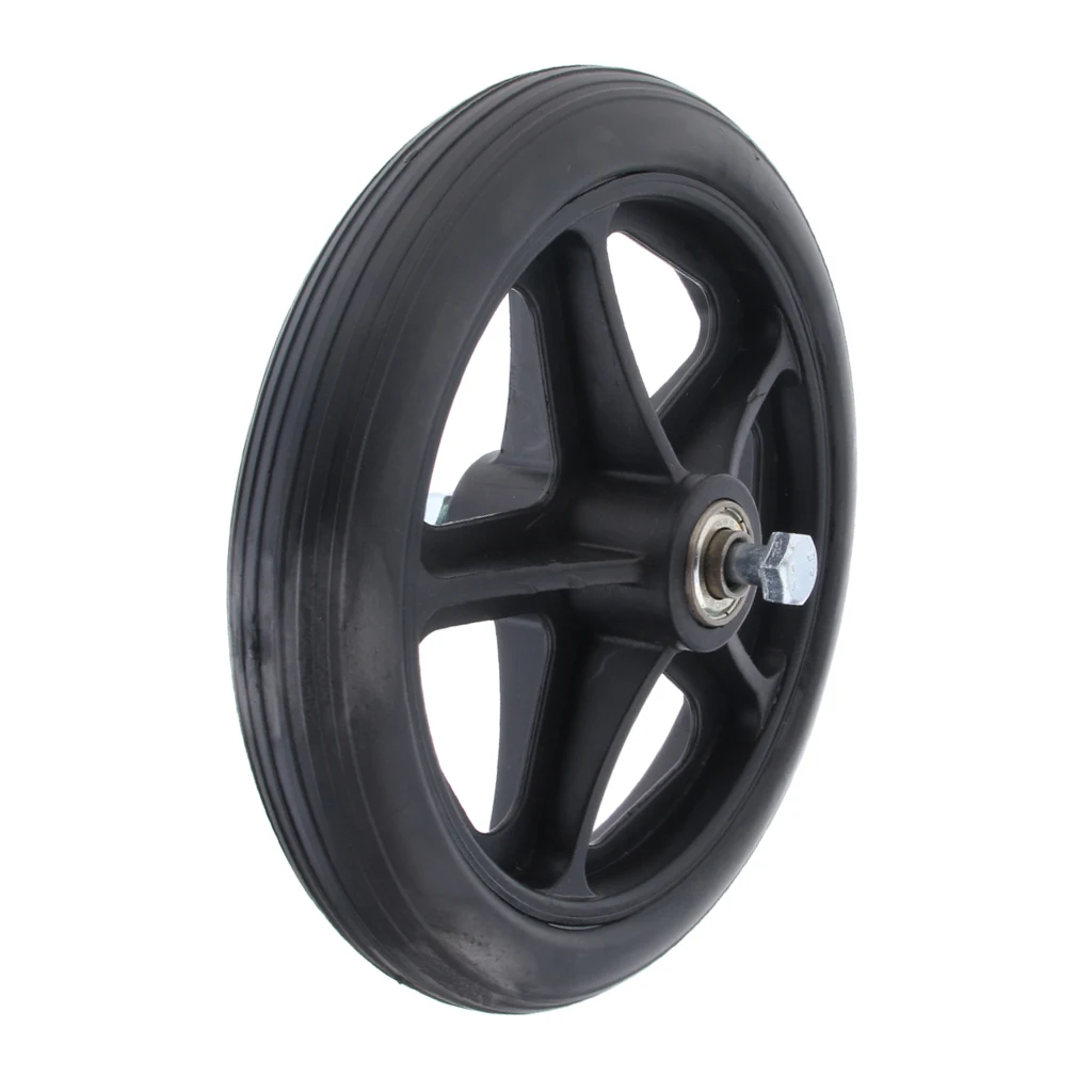 " гладкое гибкое переднее Поворотное Колесо для инвалидной коляски-ручное/Электрическое приводное инвалидное кресло запасные части с винтами, черный