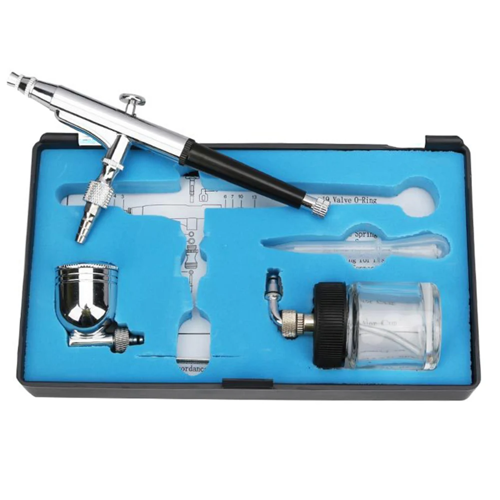 

Adjustable Airbrush Kit Multi Purpose Coloring Siphon Feed Airbrush Kit for Makeup Art Spray Paint Furniture Repair Tattoo