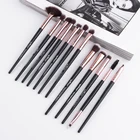 12 шт.партия, набор кистей для макияжа, тени для век, растушевка, подводка для глаз, кисти для бровей, для макияжа, Новинка, Anmor