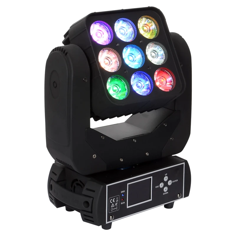 F светильник чехол 2 в 1 9x12W LED Lyre Matrix вращающийся головной свет RGBW 4 для дискотеки